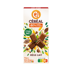 Tablette de chocolat au lait avec Stevia