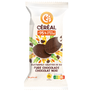 Rijstwafels met pure chocolade