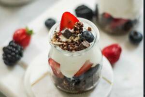 Chocolade fruit parfait