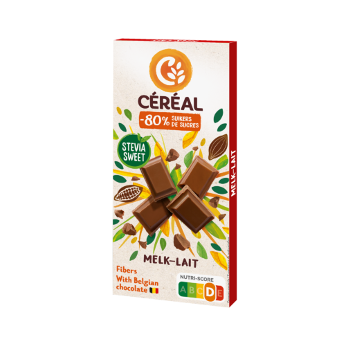 Melkchocoladetablet met Stevia