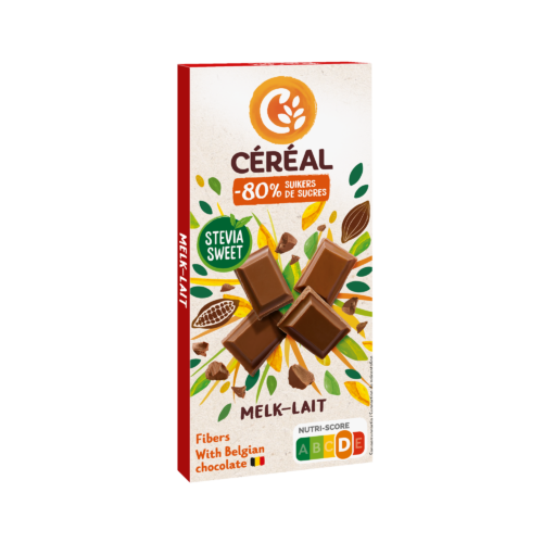 Tablette de chocolat au lait avec Stevia