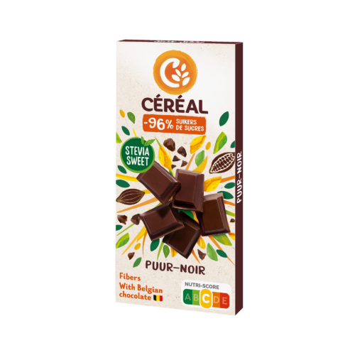 Tablette de chocolat noir avec Stevia