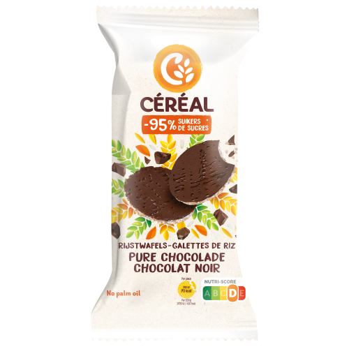 Rijstwafels met pure chocolade